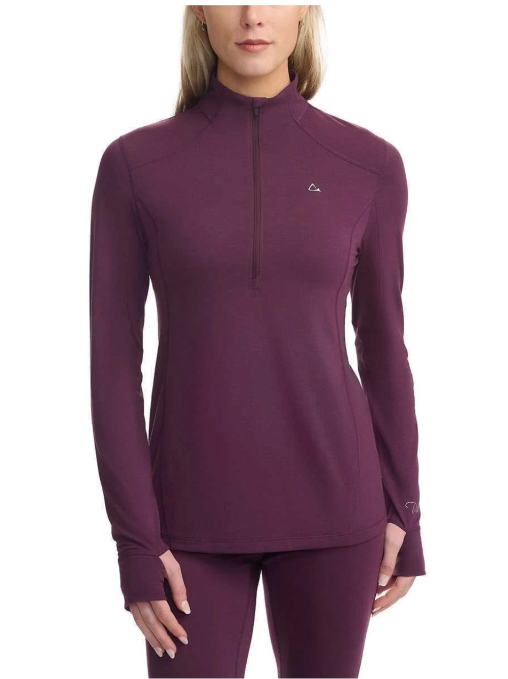 Paradox Women’s 1/4 Zip Merino Wool Blend‎ Base Layer Top Purple